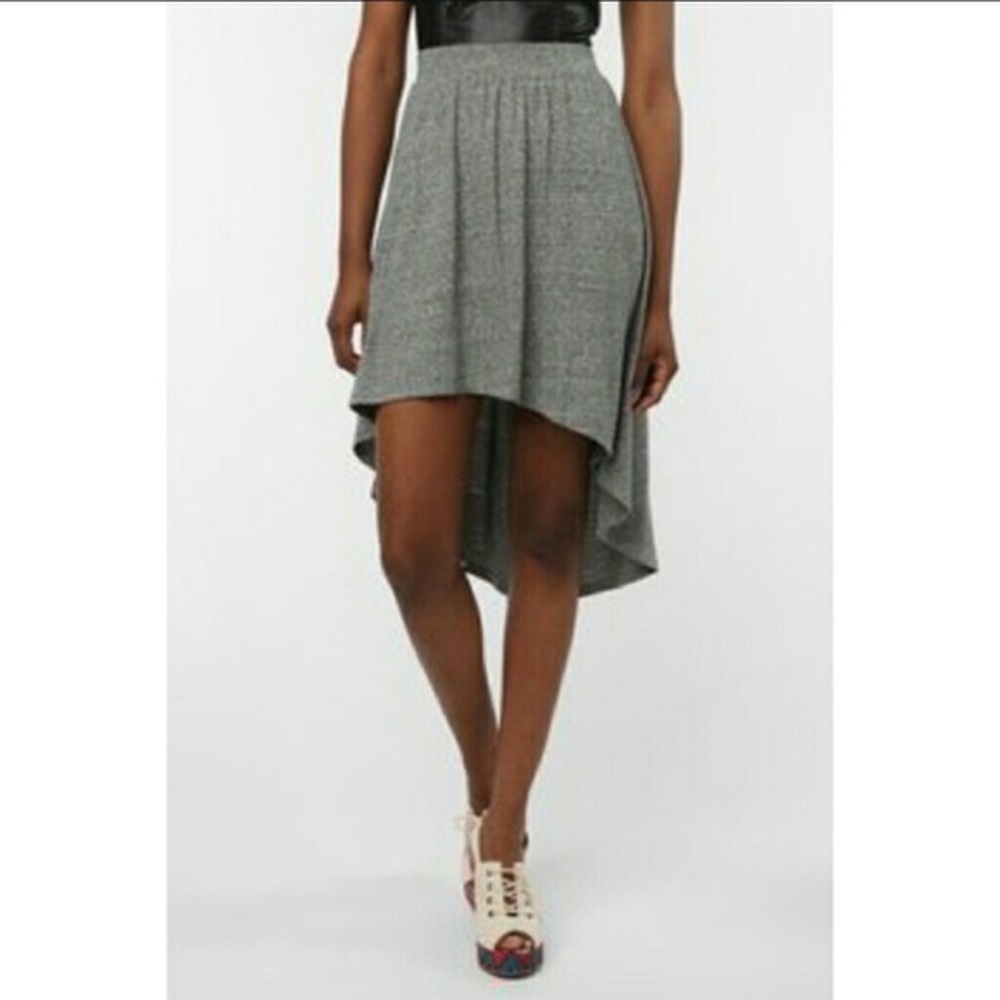 UO Sparkle & Fade High Low gray skirt - Picture 1 of 7
